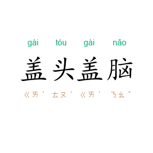 盖头盖脑
