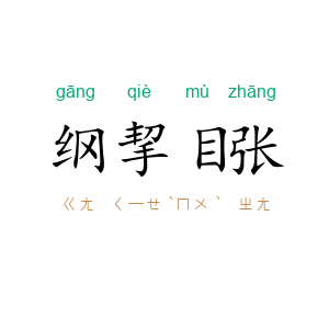 纲挈目张