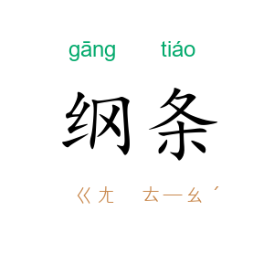 纲条