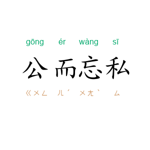 公而忘私