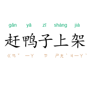 赶鸭子上架