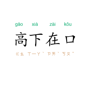高下在口