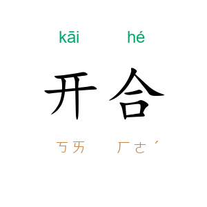 开合