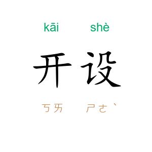 开设