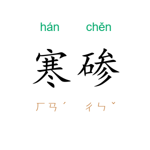 寒碜