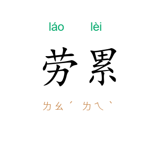 劳累