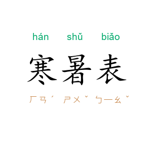 寒暑表