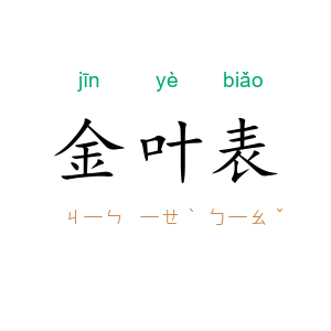 金叶表