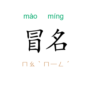 冒名