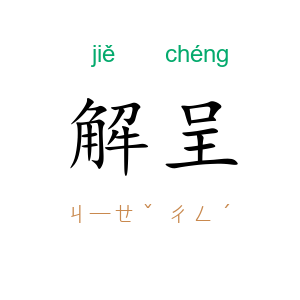 解呈