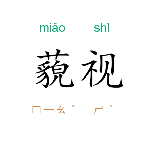 藐视