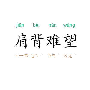 肩背难望