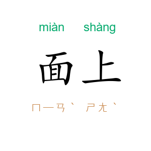 面上