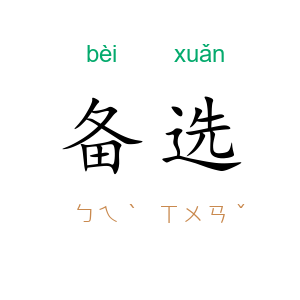 备选