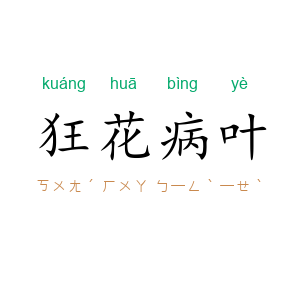 狂花病叶