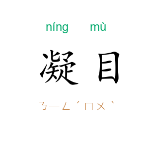 凝目
