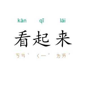 看起来