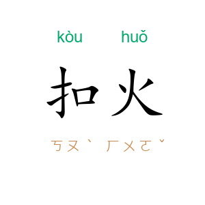 扣火