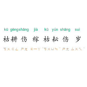 枯耕伤稼，枯耘伤岁