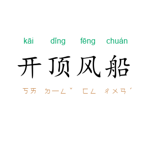 开顶风船