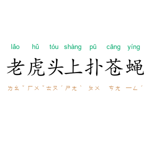 老虎头上扑苍蝇