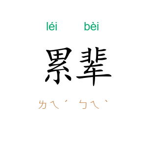 累辈