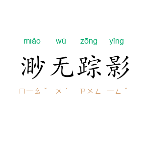 渺无踪影