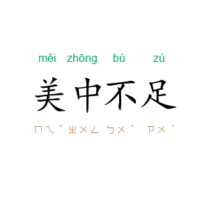 美中不足