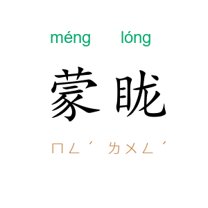 蒙眬