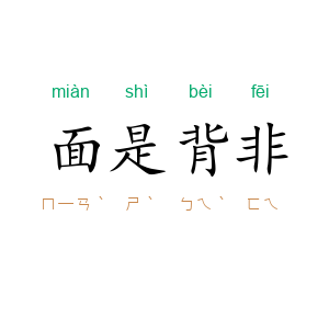 面是背非