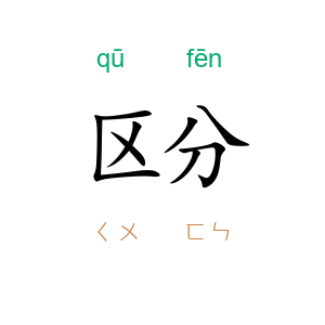 区分