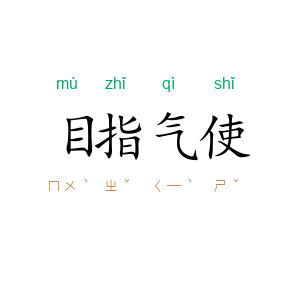 目指气使