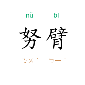 努臂