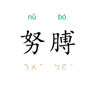 努膊