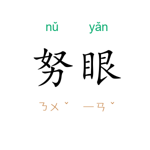 努眼