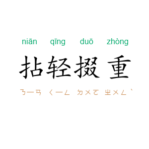 拈轻掇重