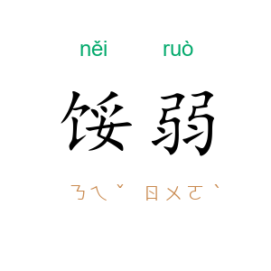 馁弱