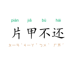 片甲不还