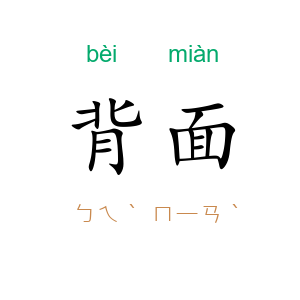 背面