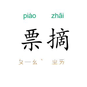 票摘