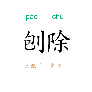 刨除