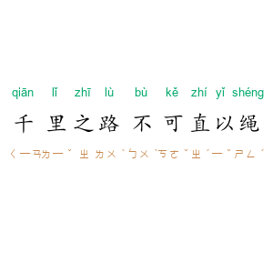 千里之路，不可直以绳