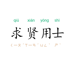 求贤用士