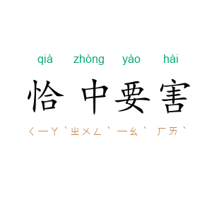 恰中要害