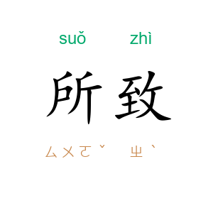 所致
