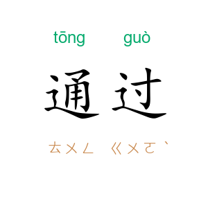 通过