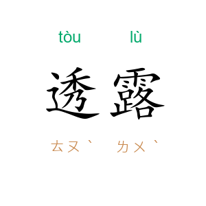 透露