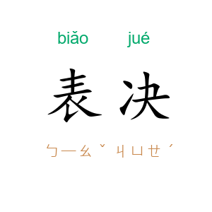 表决