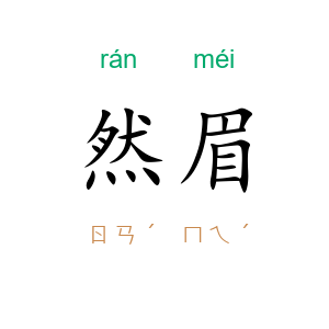 然眉