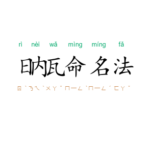 日内瓦命名法